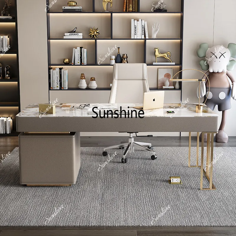 Light luxury rock slab desk, modern simple stainless steel desk design for home use, high-end
Light luxury rock slab desk, modern simple stainless steel desk design for home use, high-end