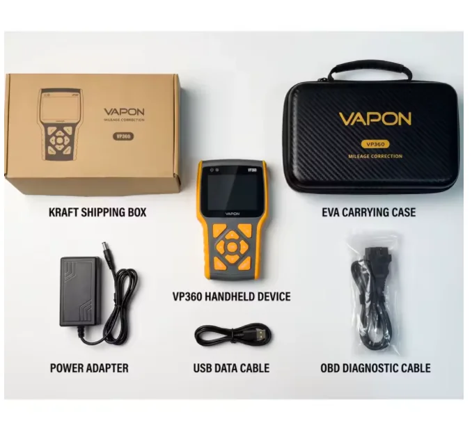 Car Odo meter Correct-ion Programmer Tool Vapon VP360 OBD2 Professional OBD OBD II Diagnostic Tool Auto DTC Read / Clear Tool
Car Odo meter Correct-ion Programmer Tool Vapon VP360 OBD2 Professional OBD OBD II Diagnostic Tool Auto DTC Read / Clear Tool
