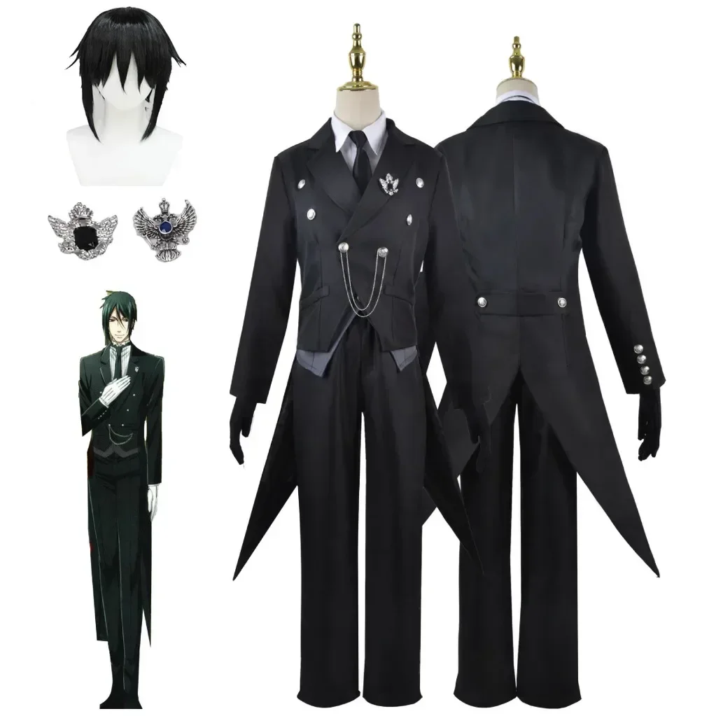 Black Butler Cosplay Japanese Anime Kuroshitsuji Sebastian Michaelis Cosplay Costume Unisex Uniforms 8 piece with Tattoo Sticker
Black Butler Cosplay Japanese Anime Kuroshitsuji Sebastian Michaelis Cosplay Costume Unisex Uniforms 8 piece with Tattoo Sticker