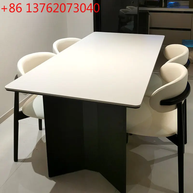 Nordic solid wood rock slab dining table rectangular modern simple household dining table
Nordic solid wood rock slab dining table rectangular modern simple household dining table