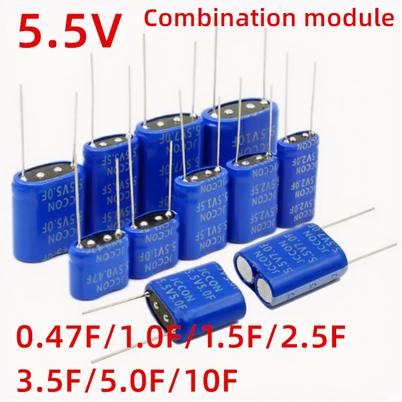2PCS Farad Supercapacitor 5.5V 0.47F1.0F1.5F2.5F3.5F5F10F Combination module 17X8.5X14 17X8.5X21 17X8.5X27 21X10.5X27 26X13X27
2PCS Farad Supercapacitor 5.5V 0.47F1.0F1.5F2.5F3.5F5F10F Combination module 17X8.5X14 17X8.5X21 17X8.5X27 21X10.5X27 26X13X27