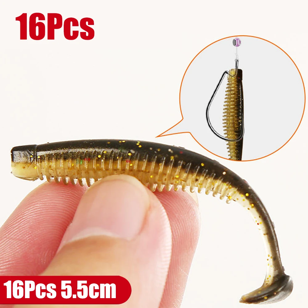 Thornsline 16Pcs Pintail Fish Lure Bait Drive Shad 55mm Bass Iscas Artificial Jigging Soft Plastics For Fishing Salt Sinking
Thornsline 16Pcs Pintail Fish Lure Bait Drive Shad 55mm Bass Iscas Artificial Jigging Soft Plastics For Fishing Salt Sinking