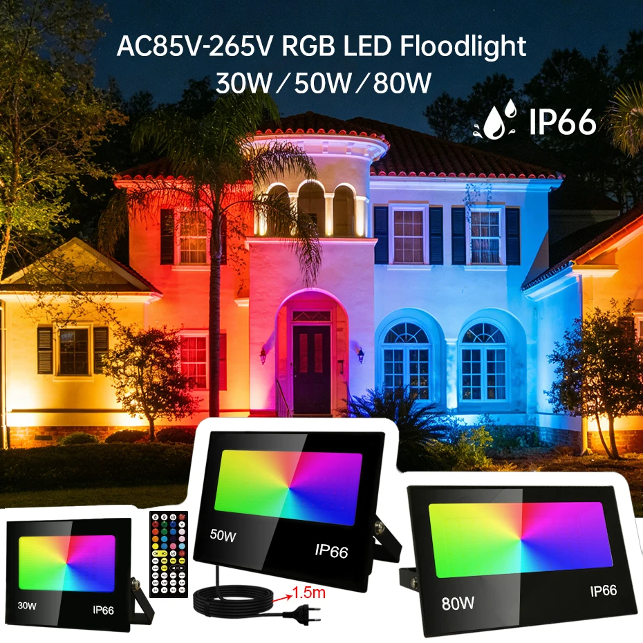 RGB LED Прожектор Водонепроницаемый 30W 50W 80W AC 220V AC 110V Светодиодный Прожектор RGBWW Для Наружного Освещения Сада и Улицы
RGB LED Прожектор Водонепроницаемый 30W 50W 80W AC 220V AC 110V Светодиодный Прожектор RGBWW Для Наружного Освещения Сада и Улицы