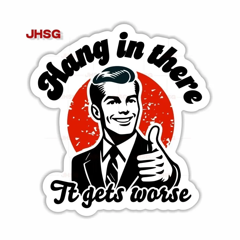 Hanging There, The Situation Got Worse. Fun Stickers, Waterproof Vinyl
Hanging There, The Situation Got Worse. Fun Stickers, Waterproof Vinyl