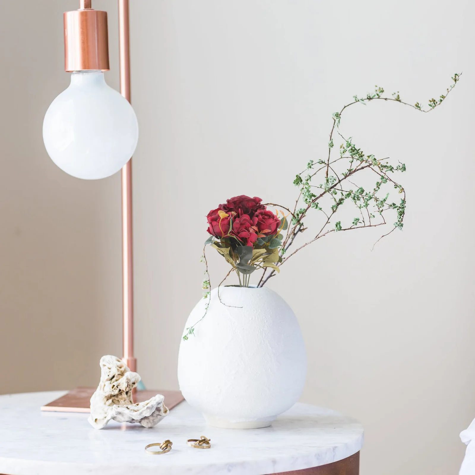 4Pcs Artificial Rose Bouquet Realistic Faux Flower Decor Wedding Party Bridal Table Centerpiece Romantic Simulated Flowers Home
4Pcs Artificial Rose Bouquet Realistic Faux Flower Decor Wedding Party Bridal Table Centerpiece Romantic Simulated Flowers Home