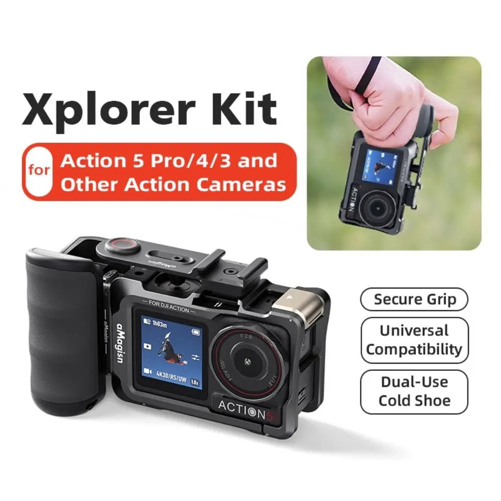 Plastic Action Camera Grip Handle Shutter Button Adjustable StreetGrip Vlog Holder Quick Release for DJI Action/Insta360 Ace Pro
Plastic Action Camera Grip Handle Shutter Button Adjustable StreetGrip Vlog Holder Quick Release for DJI Action/Insta360 Ace Pro