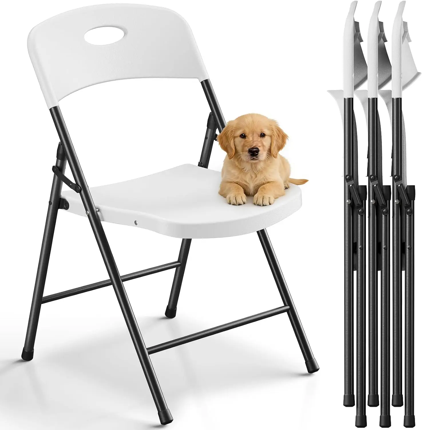Folding Chairs 4 Pack, Heavy Duty Portable Foldable Chairs for Outdoor Indoor Use, 350 lbs Capacity Commercial Seating
Folding Chairs 4 Pack, Heavy Duty Portable Foldable Chairs for Outdoor Indoor Use, 350 lbs Capacity Commercial Seating