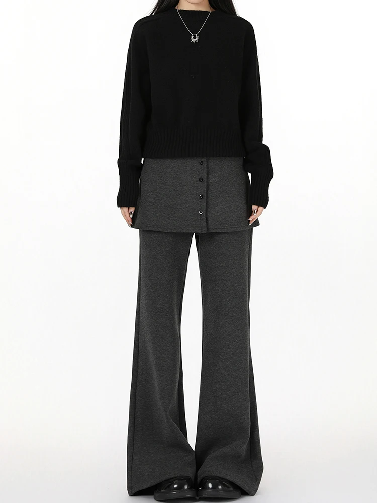 Женские брюки с высокой талией, расклешенные, широкие, на флисовой подкладке, повседневные, в американском стиле, однотонные, с декоративными пуговицами, свободного кроя
Женские брюки с высокой талией, расклешенные, широкие, на флисовой подкладке, повседневные, в американском стиле, однотонные, с декоративными пуговицами, свободного кроя