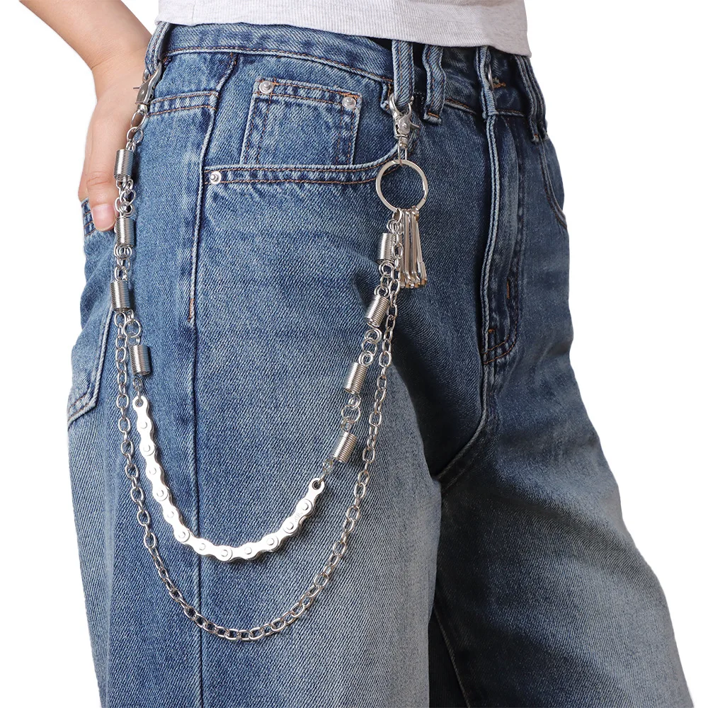 Hip Hop Punk Double Layer Pants Chain, Trendy Rock Jean Chain Wallet Keychain, Casual Daily Commute Belt Accessory
Hip Hop Punk Double Layer Pants Chain, Trendy Rock Jean Chain Wallet Keychain, Casual Daily Commute Belt Accessory