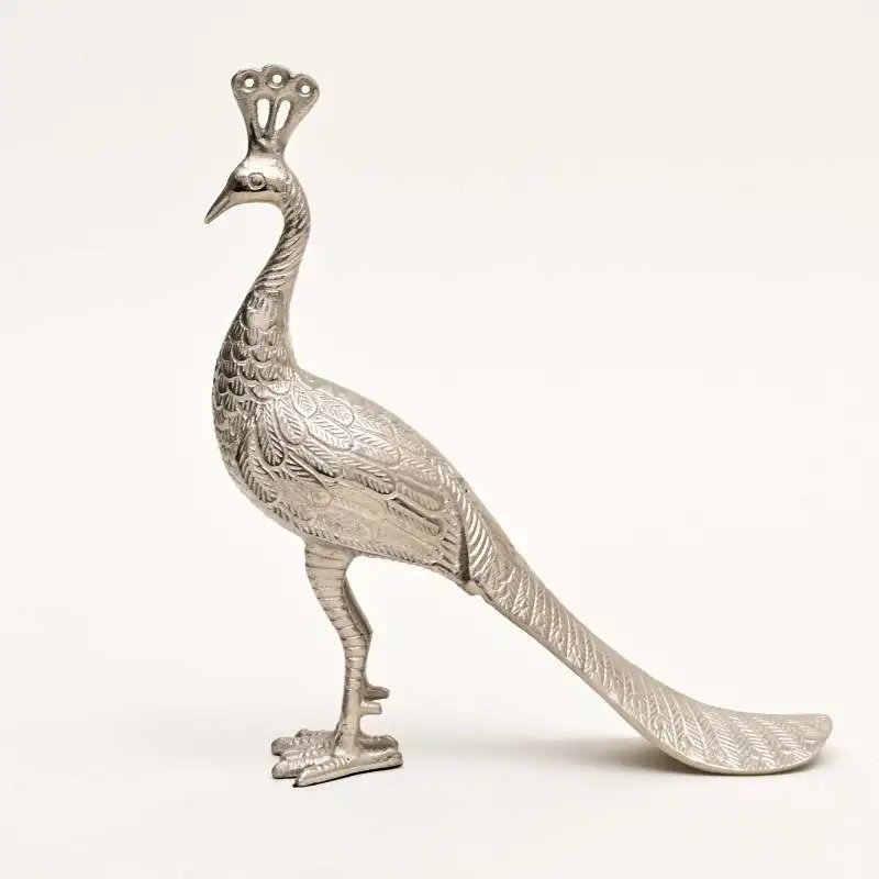 Regal Peacock Nickel Finished Aluminum Figurine – 11x3x3 Elegant Table Decor Sculpture
Regal Peacock Nickel Finished Aluminum Figurine – 11x3x3 Elegant Table Decor Sculpture