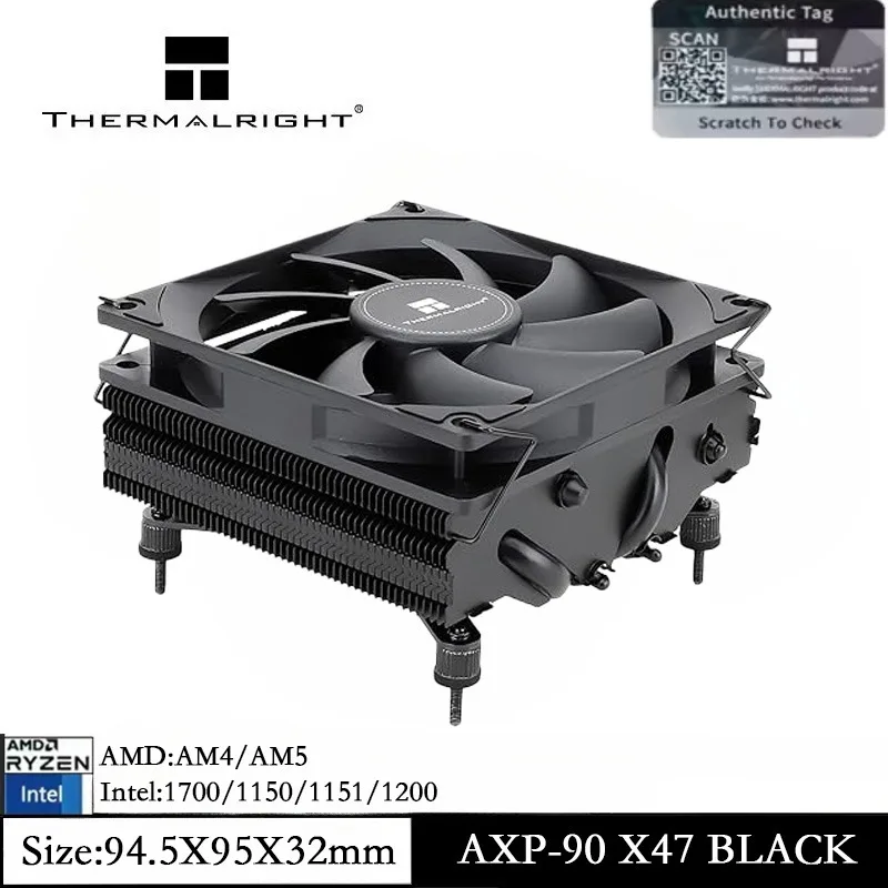 Thermalright AXP90-X47 ЧЕРНЫЙ охладитель процессора TL-9015B Тонкий воздушный охладитель с технологией ШИМ AGHP для AM4 AM5 Intel LGA1700/115X/1200/1851
Thermalright AXP90-X47 ЧЕРНЫЙ охладитель процессора TL-9015B Тонкий воздушный охладитель с технологией ШИМ AGHP для AM4 AM5 Intel LGA1700/115X/1200/1851