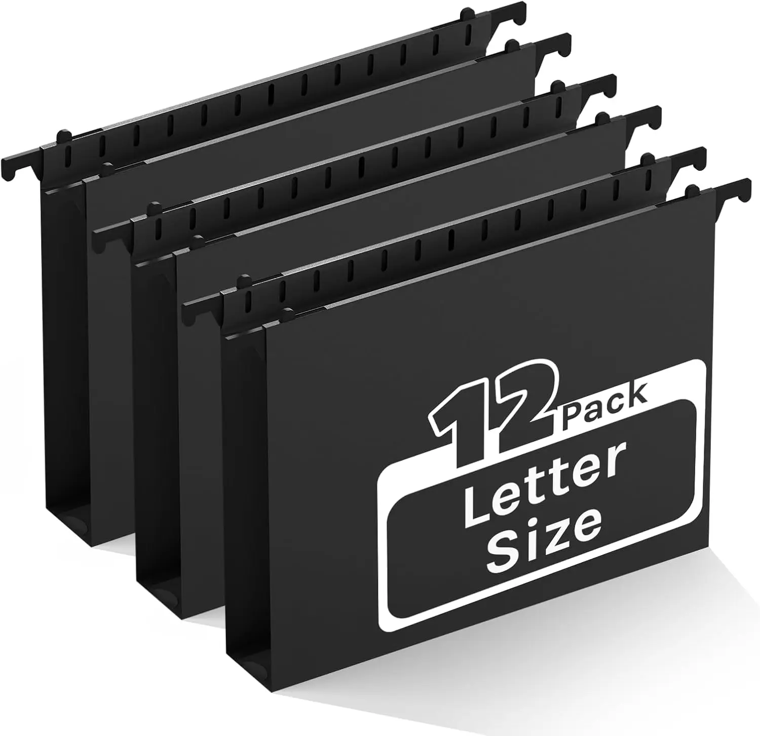 12 Pack Plastic Hanging File Folders, Letter Size, Extra Capacity, Heavy Duty with Tabs
12 Pack Plastic Hanging File Folders, Letter Size, Extra Capacity, Heavy Duty with Tabs