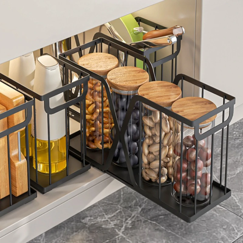 New model Kitchen pot storage basket pull-out rack narrow slot sundries spice rack storage sink cabinet pull basket
New model Kitchen pot storage basket pull-out rack narrow slot sundries spice rack storage sink cabinet pull basket