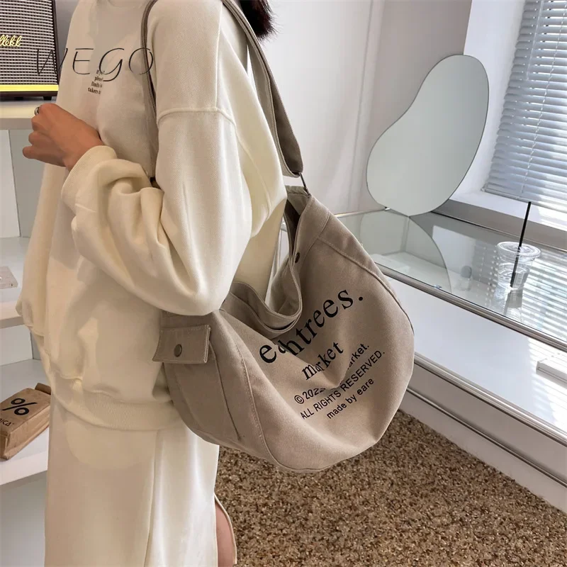Wide Shoulder Strap Canvas Bag Letter Canvas Women's 2023 New Large Capacity Single Shoulder Messenger Tote Bags for Women
Wide Shoulder Strap Canvas Bag Letter Canvas Women's 2023 New Large Capacity Single Shoulder Messenger Tote Bags for Women