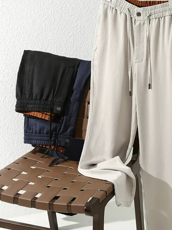 Z Series Men's Casual Pants Spring Summer Lenzing Straight Cut Loose Fit Vintage Style Simple Drapey Trousers
Z Series Men's Casual Pants Spring Summer Lenzing Straight Cut Loose Fit Vintage Style Simple Drapey Trousers