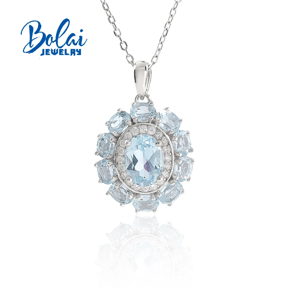 2026, 925 sterling silver pendant necklace natural Brazil Sky Blue Topaz Flower design fine jewelry for women's anniversary gift
2026, 925 sterling silver pendant necklace natural Brazil Sky Blue Topaz Flower design fine jewelry for women's anniversary gift