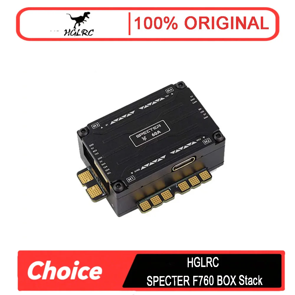 HGLRC SPECTER F760 Integrated Stack - F722 Mini V2, MPU6000, BL32 60A 3-6S ESC, STM32F722 for RC FPV Drone
HGLRC SPECTER F760 Integrated Stack - F722 Mini V2, MPU6000, BL32 60A 3-6S ESC, STM32F722 for RC FPV Drone
