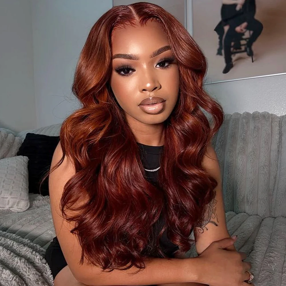 Reddish Brown 13x4 HD Lace Front Wigs Human Hair Pre Plucked 13x6 Lace Front Auburn Colored Body Wave 100% Human Hair Wigs
Reddish Brown 13x4 HD Lace Front Wigs Human Hair Pre Plucked 13x6 Lace Front Auburn Colored Body Wave 100% Human Hair Wigs