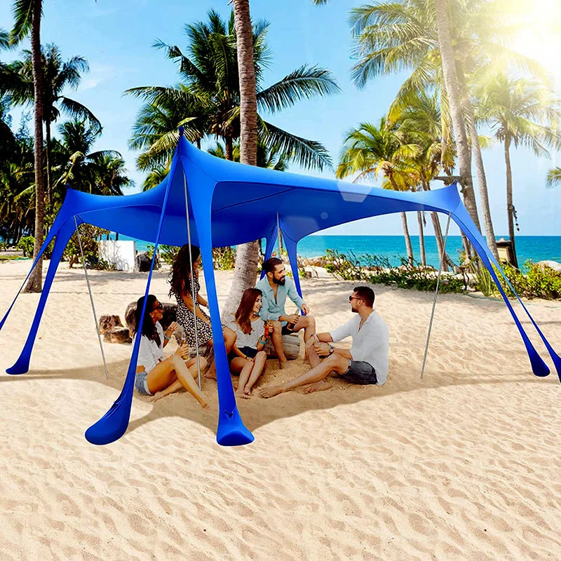 Heavy-duty beach tent sunshade, UPF50+ beach sunshade, suitable for camping and fishing
Heavy-duty beach tent sunshade, UPF50+ beach sunshade, suitable for camping and fishing