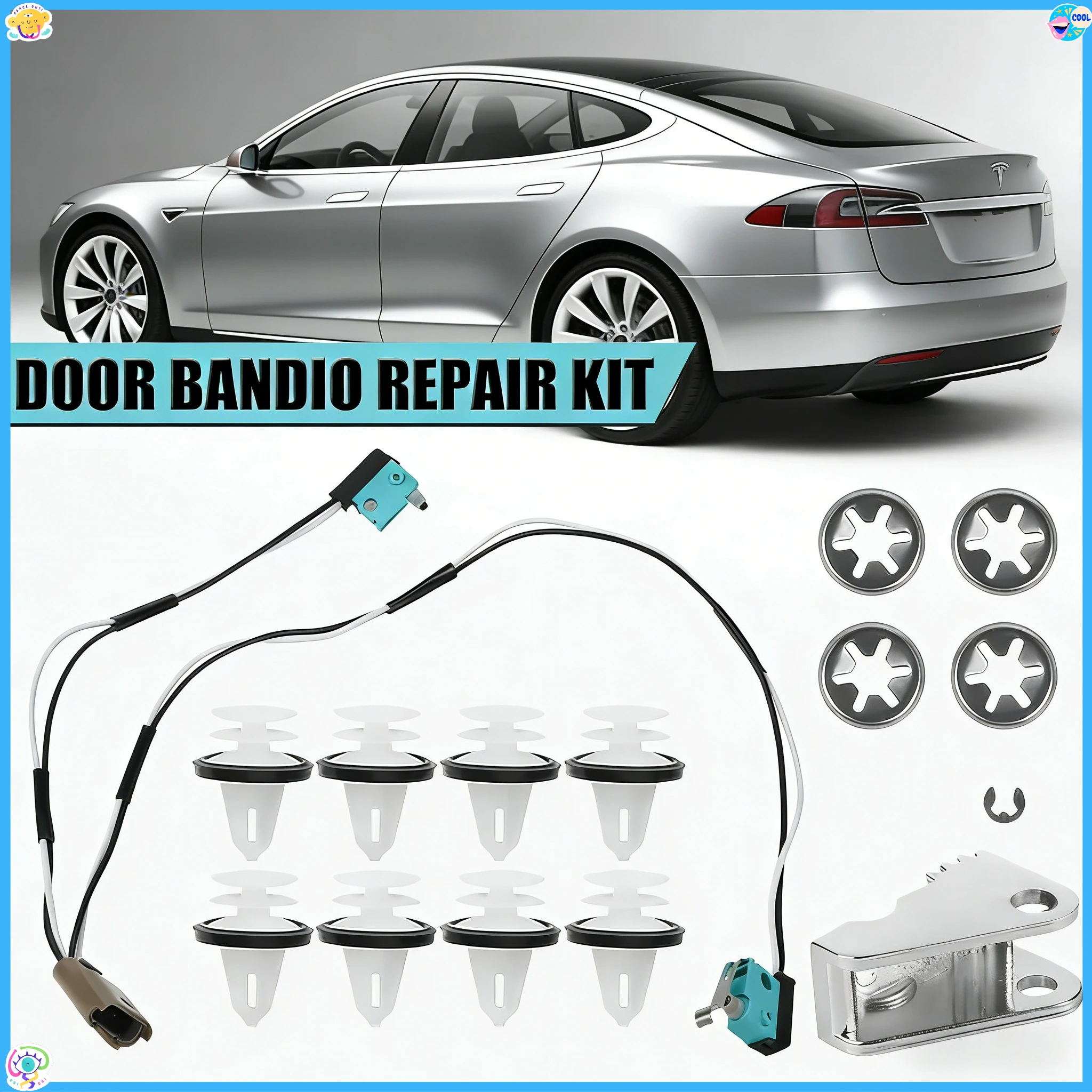104 2845-00 - A 1016009-00-C for Tesla Model S Door Handle Repair Upgrade Kit, Micro Switch Wire Harness + Door Panel Snap Kit
104 2845-00 - A 1016009-00-C for Tesla Model S Door Handle Repair Upgrade Kit, Micro Switch Wire Harness + Door Panel Snap Kit