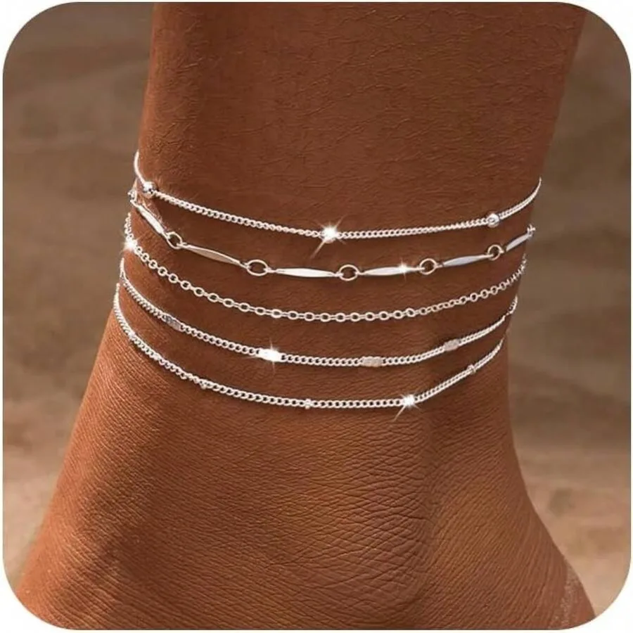 Dainty Waterproof Silver Evil Eye Anklet Set For Women
Dainty Waterproof Silver Evil Eye Anklet Set For Women