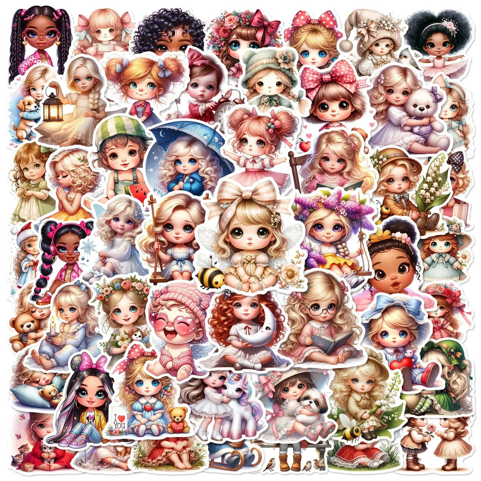 50Pcs Cute Big Eye Girl Stickers, Kawaii Cartoon Decals for Phone Laptop Luggage, Waterproof PVC Decor
50Pcs Cute Big Eye Girl Stickers, Kawaii Cartoon Decals for Phone Laptop Luggage, Waterproof PVC Decor 