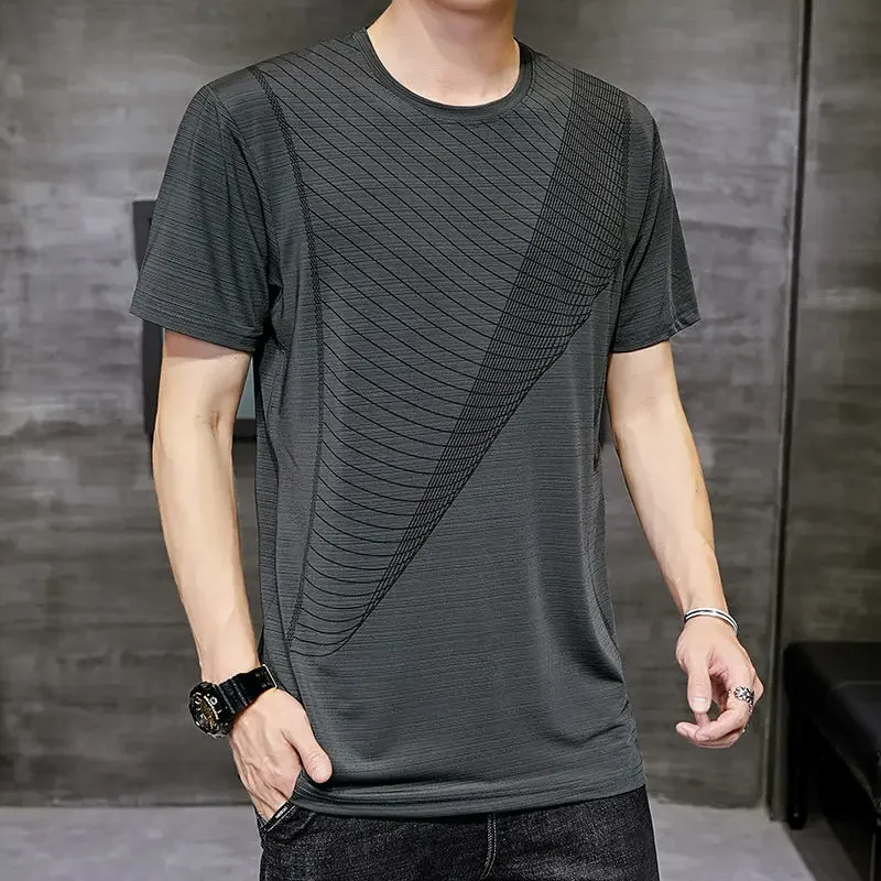 Man Tee Shirts Top Striped T Shirt for Men Quick-drying Tshirt Casual Cool Summer Short Quarter Sleeve Basic Wholesale Party Y2k
Man Tee Shirts Top Striped T Shirt for Men Quick-drying Tshirt Casual Cool Summer Short Quarter Sleeve Basic Wholesale Party Y2k