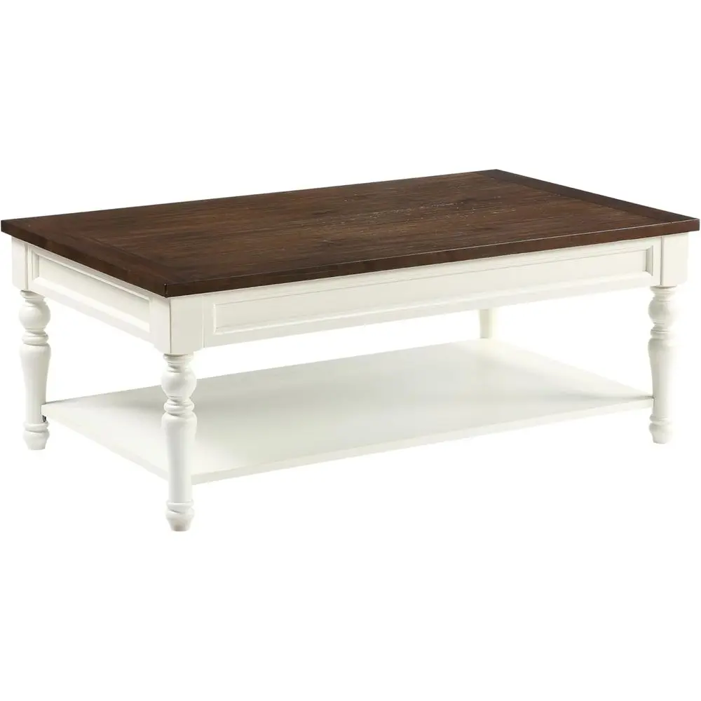 Современный журнальный столик для гостиной с нижней полкой, диаметр 29 дюймов, ширина 48 дюймов, высота 19 дюймов, отделка цвета слоновой кости и коричневого цвета.
Современный журнальный столик для гостиной с нижней полкой, диаметр 29 дюймов, ширина 48 дюймов, высота 19 дюймов, отделка цвета слоновой кости и коричневого цвета.