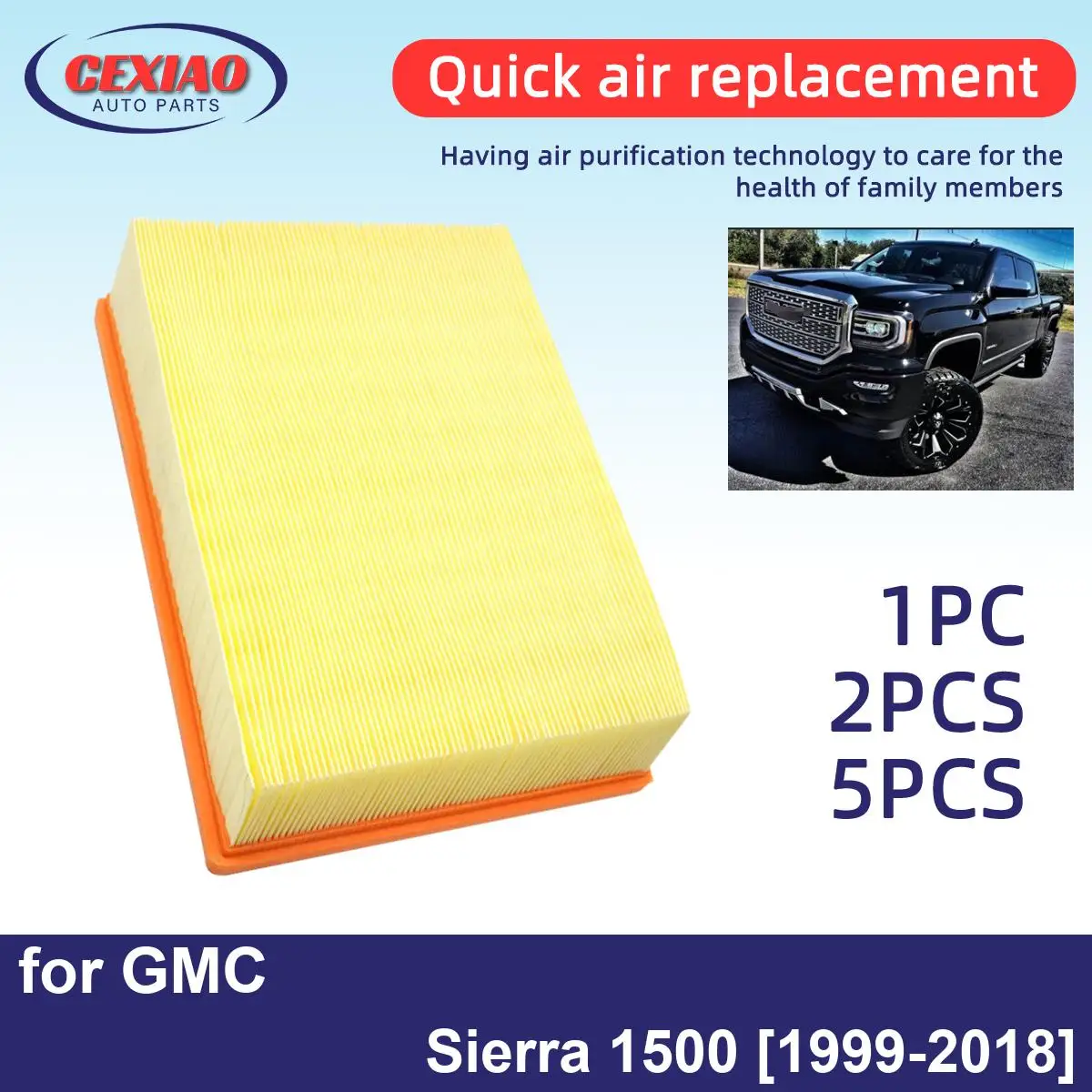 Фильтр двигателя для GMC Sierra 1500 1999-2018 CA8755A 15908915 15908916, 1 шт., 2 шт.
Фильтр двигателя для GMC Sierra 1500 1999-2018 CA8755A 15908915 15908916, 1 шт., 2 шт.