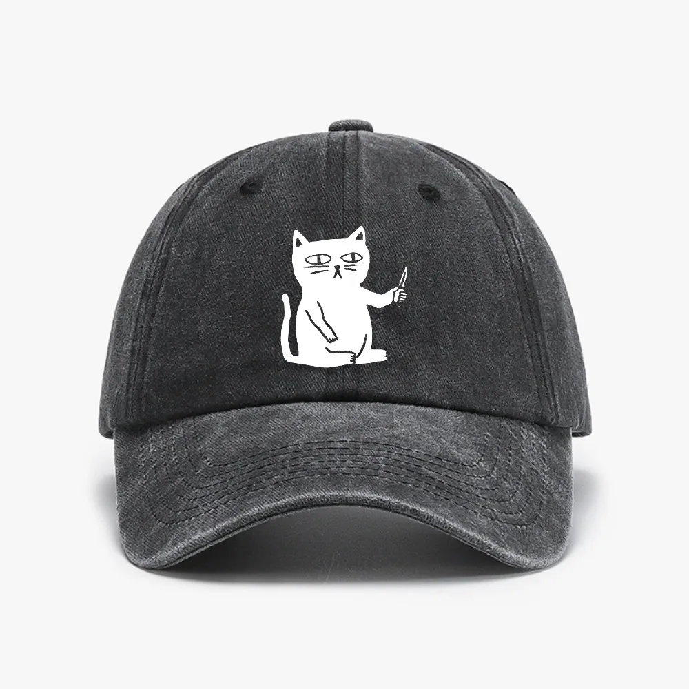 Lovely Cartoon Cat Baseball cap Vintage Washed Soft top denim hat Men women adjustable hip hop hats
Lovely Cartoon Cat Baseball cap Vintage Washed Soft top denim hat Men women adjustable hip hop hats