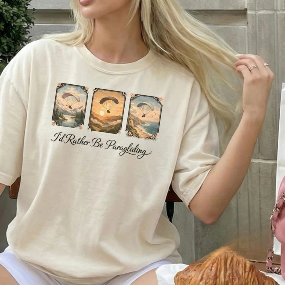 Id Rather Be Paragliding T-Shirt Vintage Adventure Flying Tee Women Mountain Lake Coast Paraglide Sunset Sky Air Sport Shirt
Id Rather Be Paragliding T-Shirt Vintage Adventure Flying Tee Women Mountain Lake Coast Paraglide Sunset Sky Air Sport Shirt