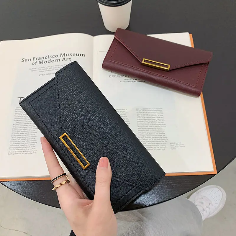 Women's Wallet Long Hand Purse Solid Color PU Ultra-thin Multi-card Slot Large-capacity Wallet Simple Pu Leather Wallets E564
Women's Wallet Long Hand Purse Solid Color PU Ultra-thin Multi-card Slot Large-capacity Wallet Simple Pu Leather Wallets E564