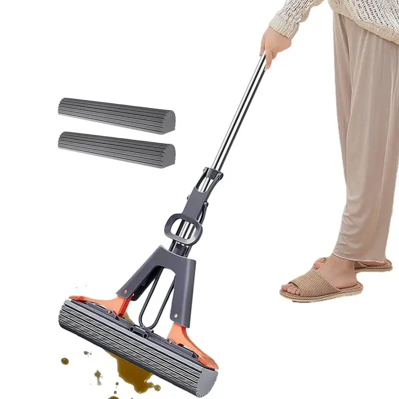 PVA Sponge Roller Mop Squeeze Self-Draining Mop With Adjustable Handle No-Wash Lazy Mop Reusable Sponge Home Floor Cleaning Tool
PVA Sponge Roller Mop Squeeze Self-Draining Mop With Adjustable Handle No-Wash Lazy Mop Reusable Sponge Home Floor Cleaning Tool