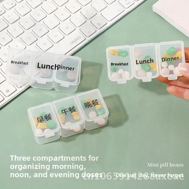 Three-Compartment Mini Medicine Box Portable Travel Carry-On Storage Organizer for Daily Dosage Plastic Pill Box with Lid
Three-Compartment Mini Medicine Box Portable Travel Carry-On Storage Organizer for Daily Dosage Plastic Pill Box with Lid