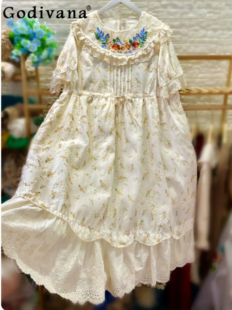 Spring Summer New Green Floral Thin Short Sleeve Dress 2026 Sweet Peter Pan Collar Girl Sweet Embroidered Loose Apricot Dresses
Spring Summer New Green Floral Thin Short Sleeve Dress 2026 Sweet Peter Pan Collar Girl Sweet Embroidered Loose Apricot Dresses
