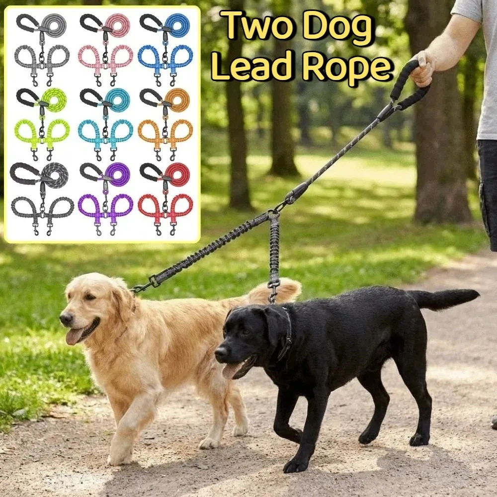 Shock Absorbing Two Dog Lead Rope Nylon Multifunctional Double Head Dog Rope Stretchable Anti-Winding Double Headed Leash
Shock Absorbing Two Dog Lead Rope Nylon Multifunctional Double Head Dog Rope Stretchable Anti-Winding Double Headed Leash