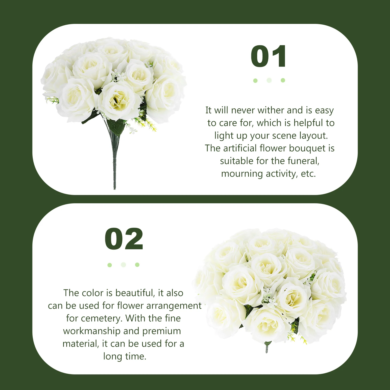 Simulated Rose Immortal Flower Artificial Bulk Faux Cemetery Grave Decorations Mothers Day Flowers Memorial Fake
Simulated Rose Immortal Flower Artificial Bulk Faux Cemetery Grave Decorations Mothers Day Flowers Memorial Fake