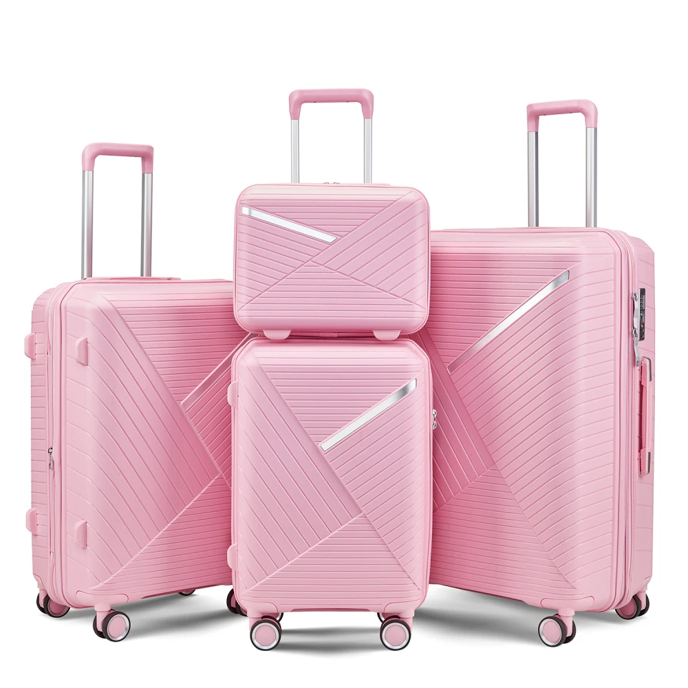 4Pcs 14/20/24/28 Inch PP Luggage Set Expandable Lightweight Durable Suitcase 360° Mute Spinner Wheels TSA Lock
4Pcs 14/20/24/28 Inch PP Luggage Set Expandable Lightweight Durable Suitcase 360° Mute Spinner Wheels TSA Lock