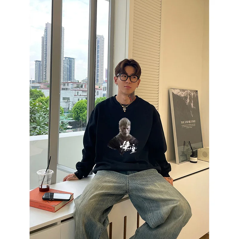 Мужская толстовка большого размера с принтом «Миф о обезьяном короле», без подкладки, для молодежи, осень-зима
Мужская толстовка большого размера с принтом «Миф о обезьяном короле», без подкладки, для молодежи, осень-зима