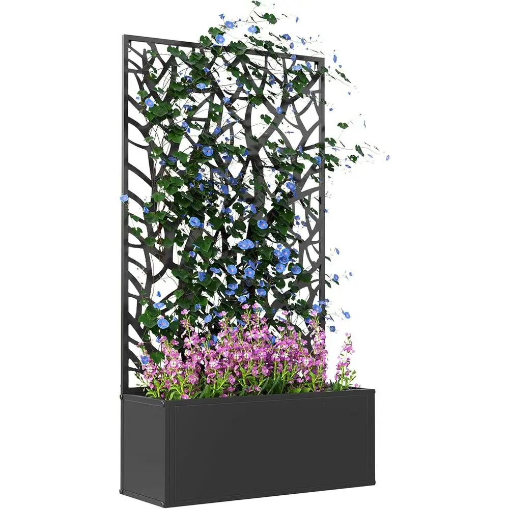 Raised Garden Bed with Trellis, Climbing Plants Support, Privacy Panel, Outdoor Planter for Patio, Balcony
Raised Garden Bed with Trellis, Climbing Plants Support, Privacy Panel, Outdoor Planter for Patio, Balcony