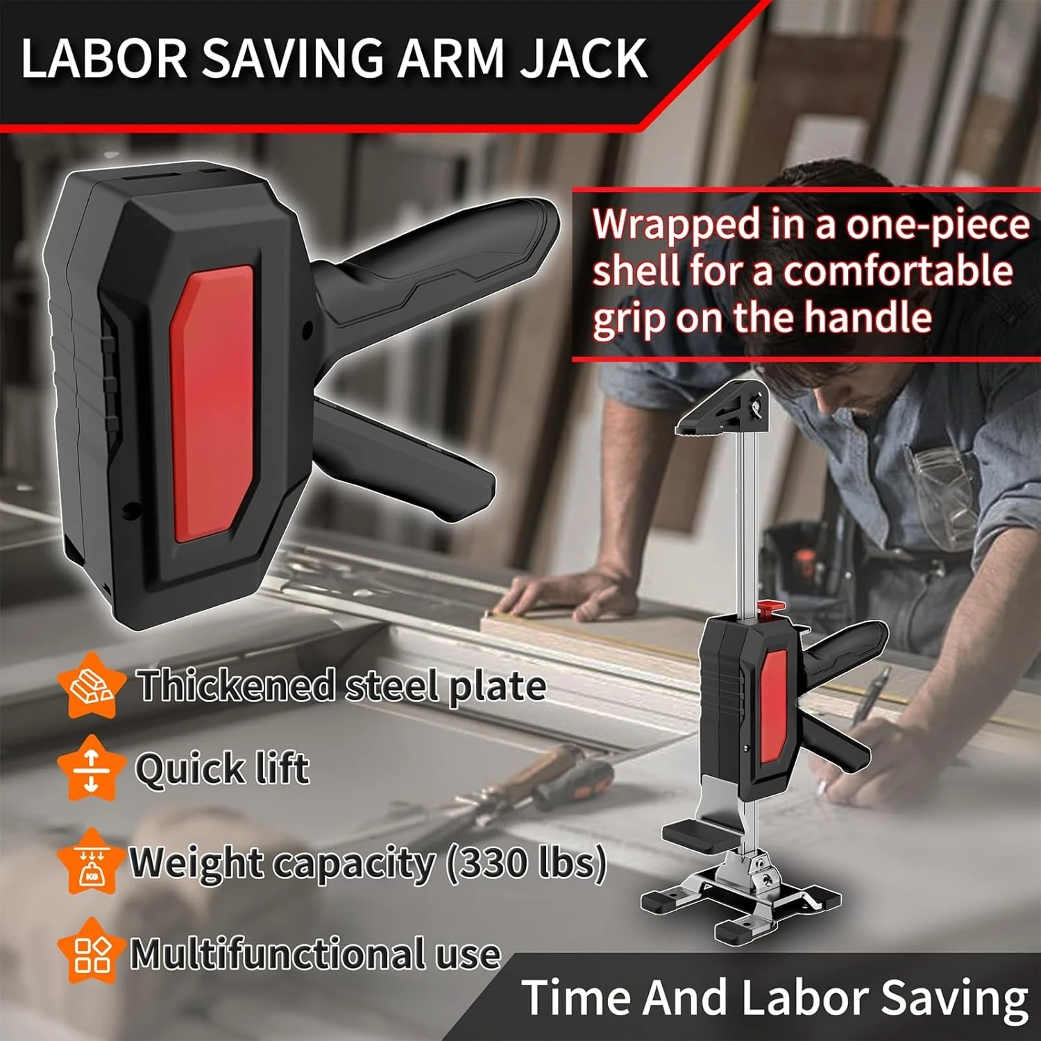Labor Saving Arm Jack 2 Pack, Stainless Steel Furniture Lifts with Dual-Speed Descent, Hand Furniture Jack for Easy Cabinet
Labor Saving Arm Jack 2 Pack, Stainless Steel Furniture Lifts with Dual-Speed Descent, Hand Furniture Jack for Easy Cabinet