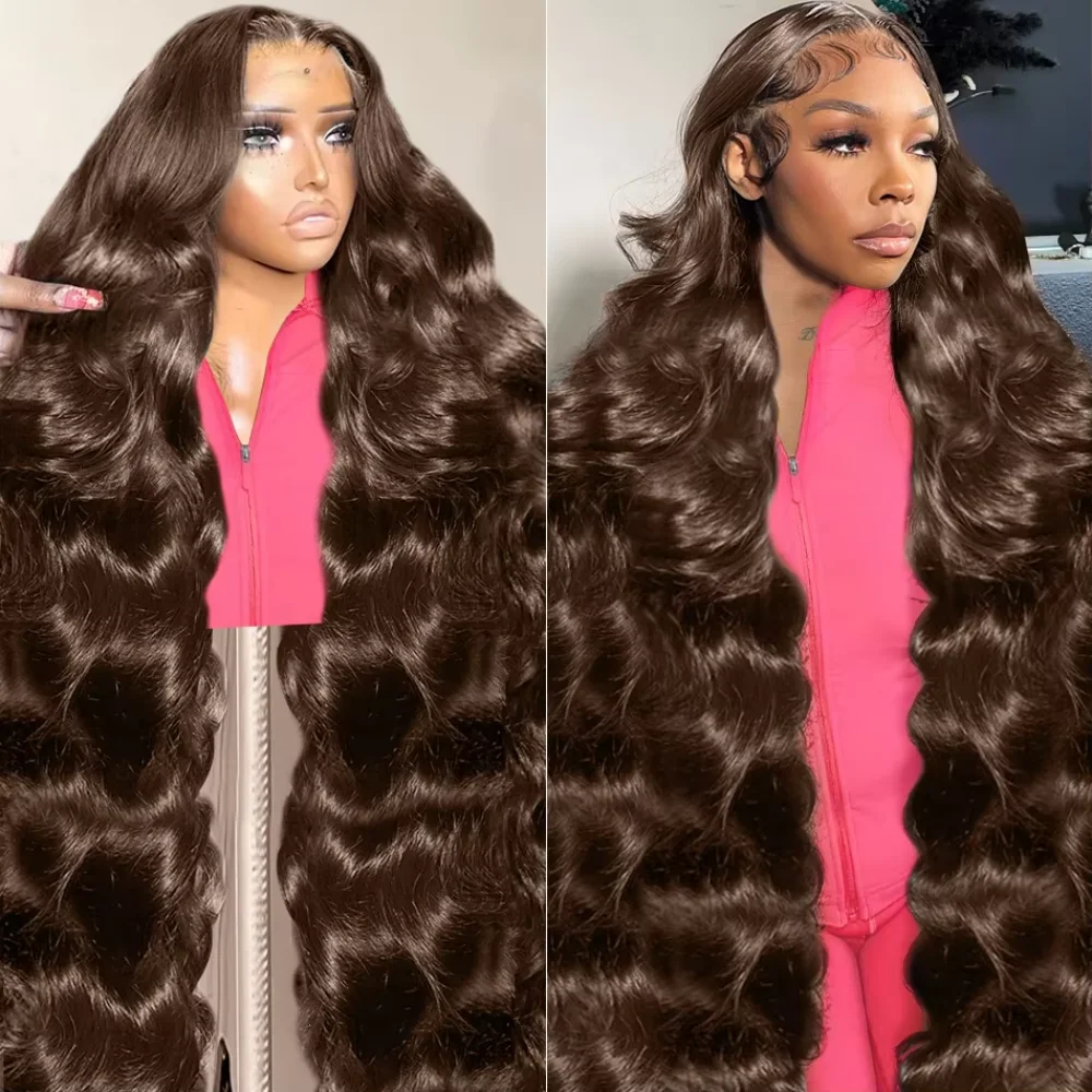 30 36 Inch 200% Chocolate Brown Body Wave 13x4 HD Lace Front Human Hair Wigs Brazilian #4 Colored 13x6 Frontal Wig For Women
30 36 Inch 200% Chocolate Brown Body Wave 13x4 HD Lace Front Human Hair Wigs Brazilian #4 Colored 13x6 Frontal Wig For Women