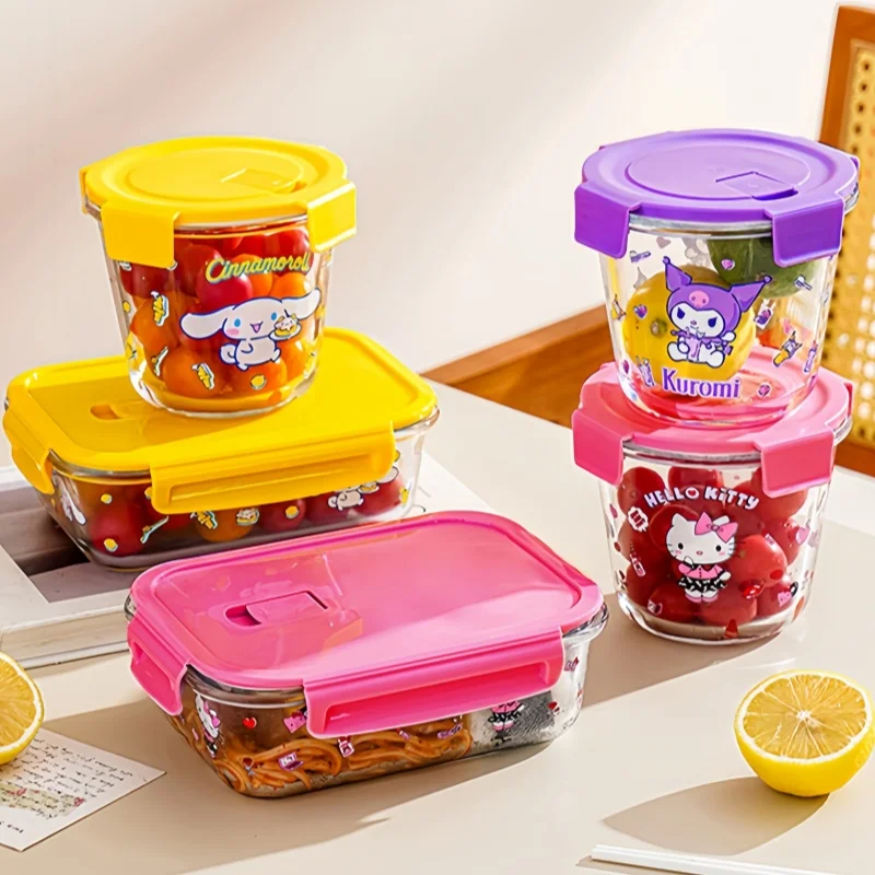 Стеклянный ланч-бокс Sanrio Hello Kitty Kuromi, коробка для хранения свежести, офисный работник, длинная детская миска для еды, квадратная домашняя миска для ланча
Стеклянный ланч-бокс Sanrio Hello Kitty Kuromi, коробка для хранения свежести, офисный работник, длинная детская миска для еды, квадратная домашняя миска для ланча
