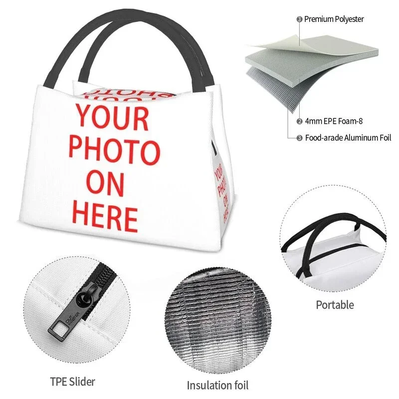 Custom Your Design Insulated Lunch Bag for Women Resuable Customized Logo Printed Cooler Thermal Lunch Box Office Work School
Custom Your Design Insulated Lunch Bag for Women Resuable Customized Logo Printed Cooler Thermal Lunch Box Office Work School