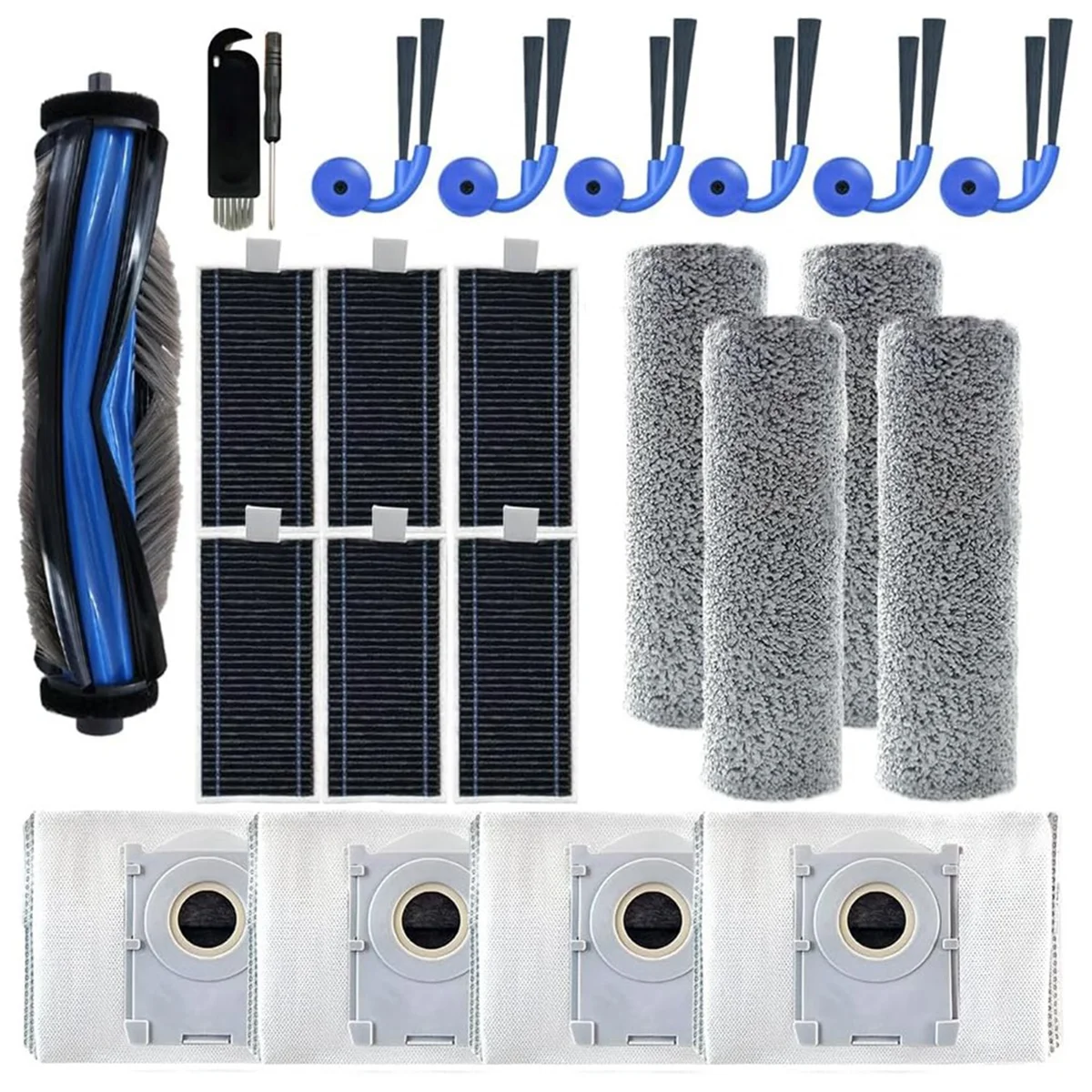 Accessories Kit for Ecovacs Deebot X9 Pro Omni/X9 Pro Vacuum Cleaner Parts Main Side Brush Dust Bag Roller Rag Filter
Accessories Kit for Ecovacs Deebot X9 Pro Omni/X9 Pro Vacuum Cleaner Parts Main Side Brush Dust Bag Roller Rag Filter