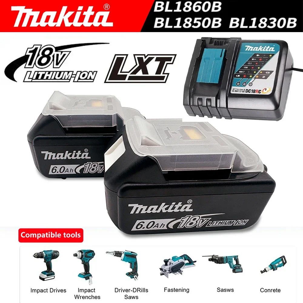 Литиевая аккумуляторная батарея Makita 18 в 6000 мАч, для электроинструмента BL1830B BL1850B BL1850 BL1840B BL1860, сменная батарея
Литиевая аккумуляторная батарея Makita 18 в 6000 мАч, для электроинструмента BL1830B BL1850B BL1850 BL1840B BL1860, сменная батарея