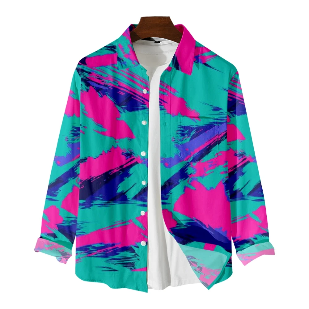 Men's Graffiti Printing Long Sleeve Button Shirts Korean Shirt Woman Fashion Casual Oversize Shirt Printed Clothing 3
Men's Graffiti Printing Long Sleeve Button Shirts Korean Shirt Woman Fashion Casual Oversize Shirt Printed Clothing 3