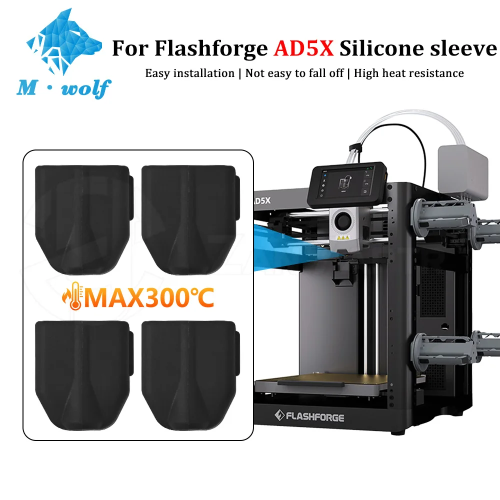High Temperature Resistant Silicone Socks Hotend Cover For Flashforge AD5X 3D Printer Replacement Parts
High Temperature Resistant Silicone Socks Hotend Cover For Flashforge AD5X 3D Printer Replacement Parts