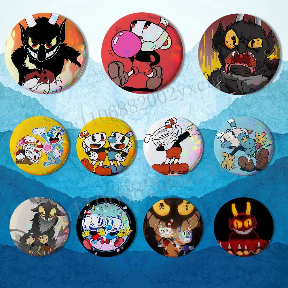 Two people game Devil Cuphead Badges Badges On Backpack Jacket Cartoon Round Brooches Acrylic Button Pins Collection Gifts
Two people game Devil Cuphead Badges Badges On Backpack Jacket Cartoon Round Brooches Acrylic Button Pins Collection Gifts