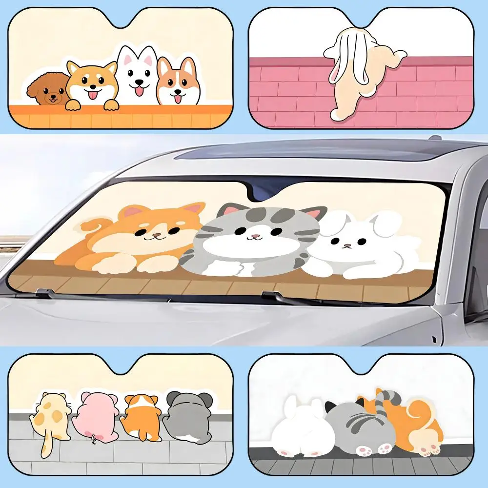 Cartoon animal Bathroom Soft cut Sun Visor Retractable Car Sun Visor Anti-Glare UV Protection Front Window Sunshade
Cartoon animal Bathroom Soft cut Sun Visor Retractable Car Sun Visor Anti-Glare UV Protection Front Window Sunshade